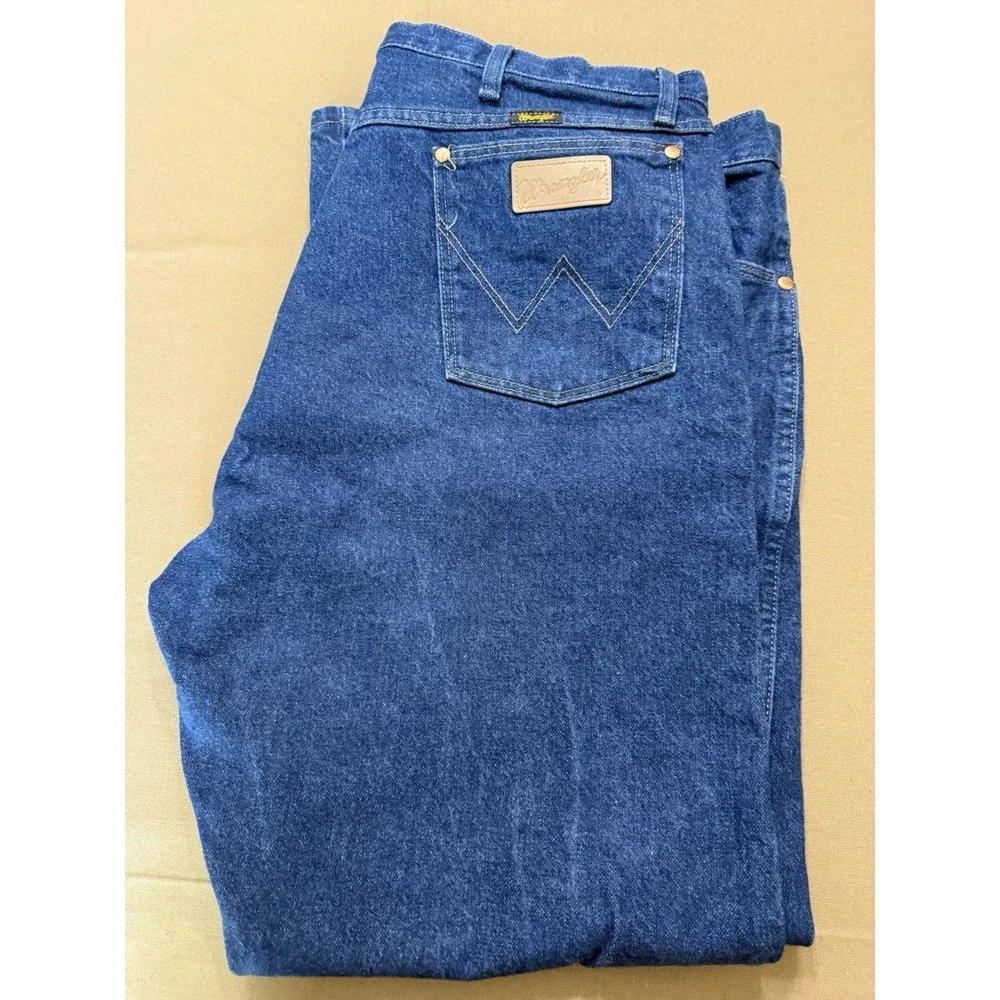 Wrangler‎ Jeans Mens 42x30 Blue Denim Western Cowboy Rodeo Cut